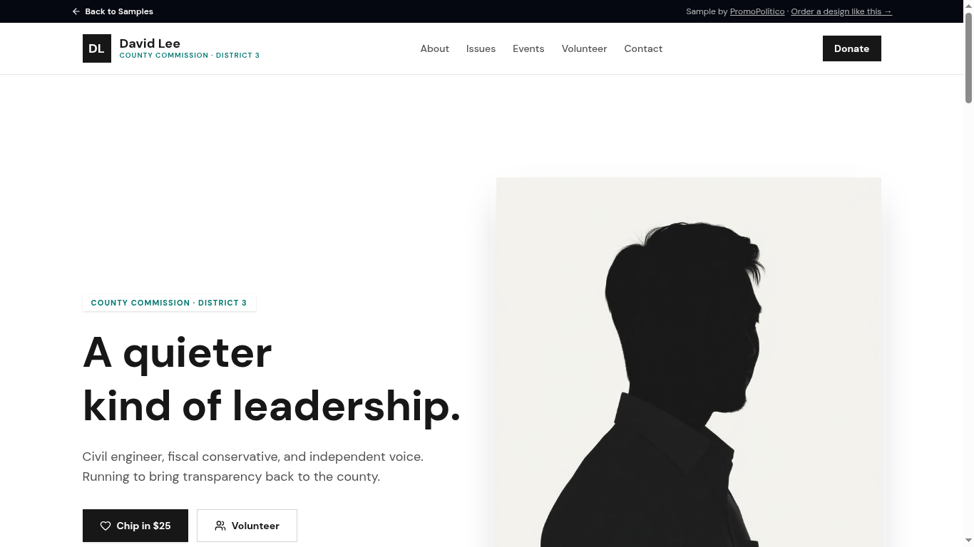 Commissioner David Lee website preview